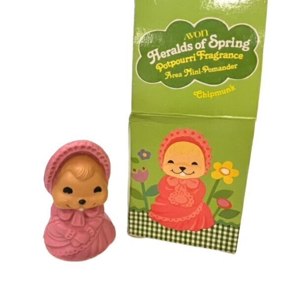 NEW Avon Heralds of Spring Potpourri Fragrance Mini Pomander- Chipmunk VTG 1981 - Picture 1 of 7